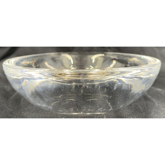 Orrefors Sweetie Crystal Round Bowl Heart In Center 5.25" Signed - Picture 3 of 8